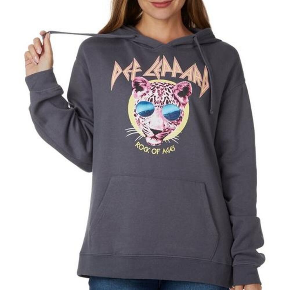 Def‎ Leppard Screen Print Long Sleeve Hoodie Women's Small GUC